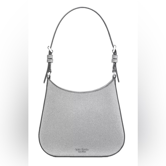 kate spade Handbags - NWT Kate Spade Lunar High Glimmer Glitter Silver Shoulder Bag! NEW!
